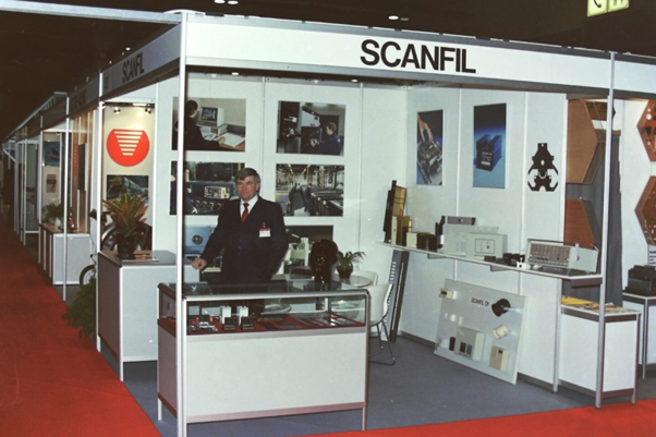 Scanfil's exhibition booths from 1950's with Jorma J. Takanen